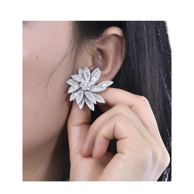 Moissanite luxury stud earrings