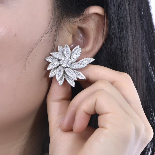 Moissanite luxury stud earrings
