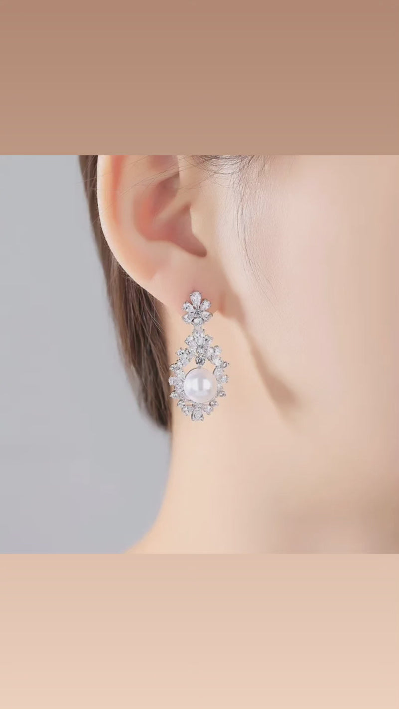 Ear drop glam earring