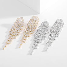 Load image into Gallery viewer, 5A AAA grade Zirconia stones strip ear drop luxury earrings
