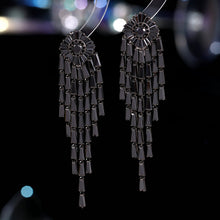 Load image into Gallery viewer, 5A AAA grade Zirconia stones strip ear drop luxury earrings
