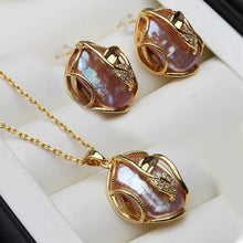 Load image into Gallery viewer, Real fresh water pearls set
