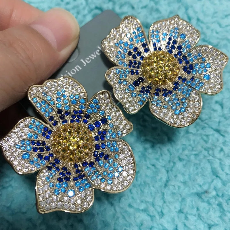 Luxury flower earrings