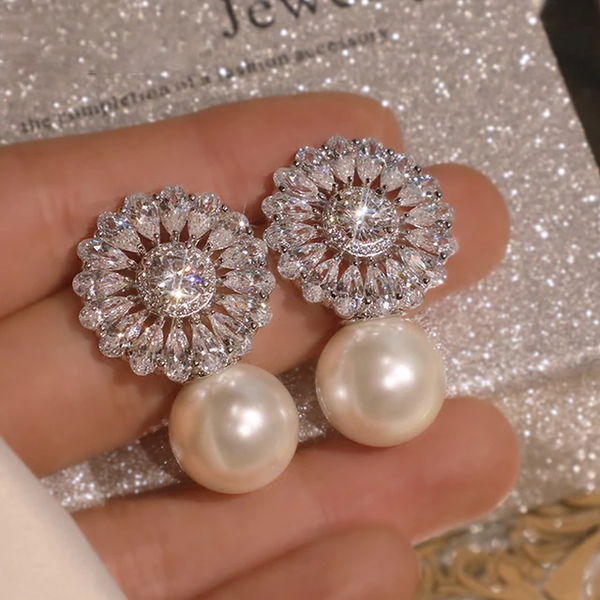 luxury Pearl Bridal earing