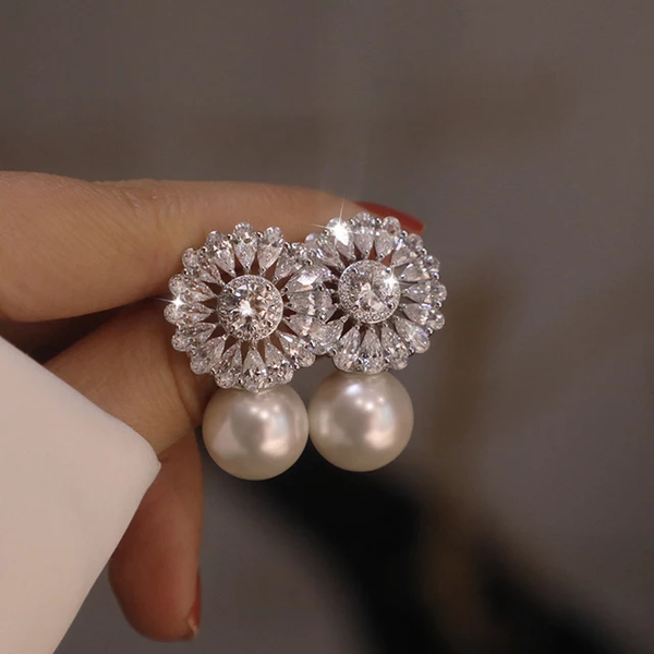 luxury Pearl Bridal earing