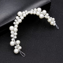 Load image into Gallery viewer, Handmade Big Pearl Flower Headband for Bride Headwear Prom Accessories Party Hair Band Wedding Hair Accessories For Women Tiaras
