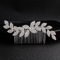 Wedding hair accessory with a comb.