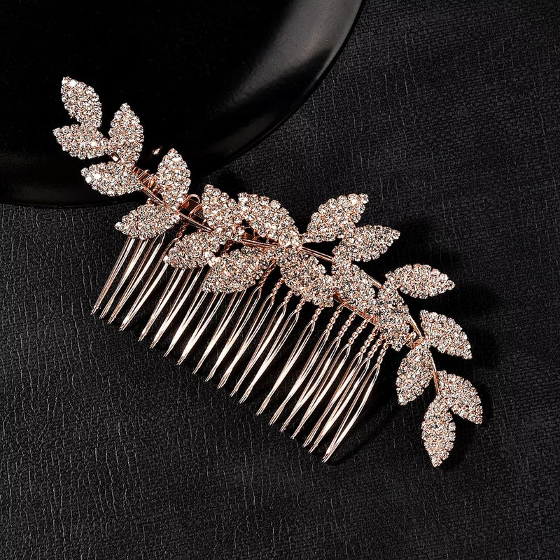 Wedding hair accessory with a comb.