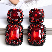 Load image into Gallery viewer, Rhinestone Dangle Drop Earrings
