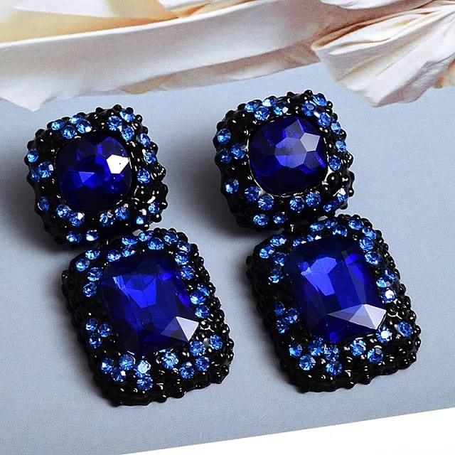 Rhinestone Dangle Drop Earrings