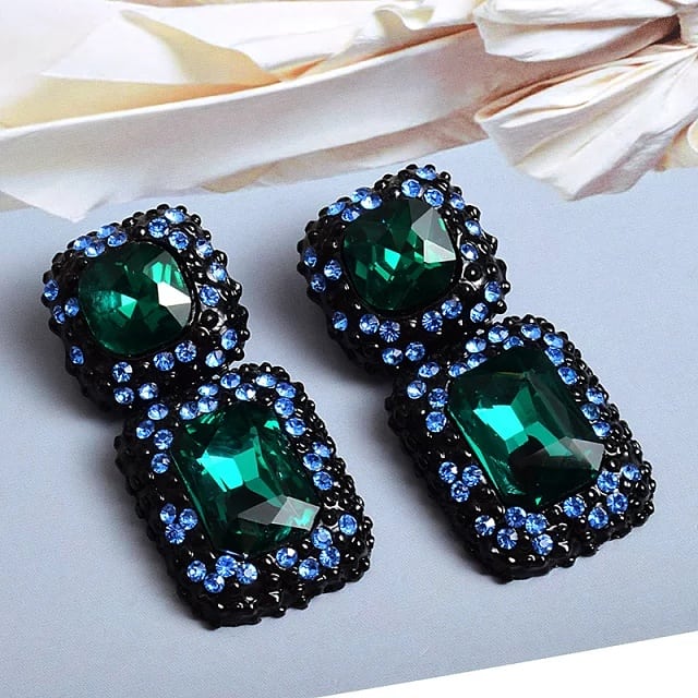 Rhinestone Dangle Drop Earrings